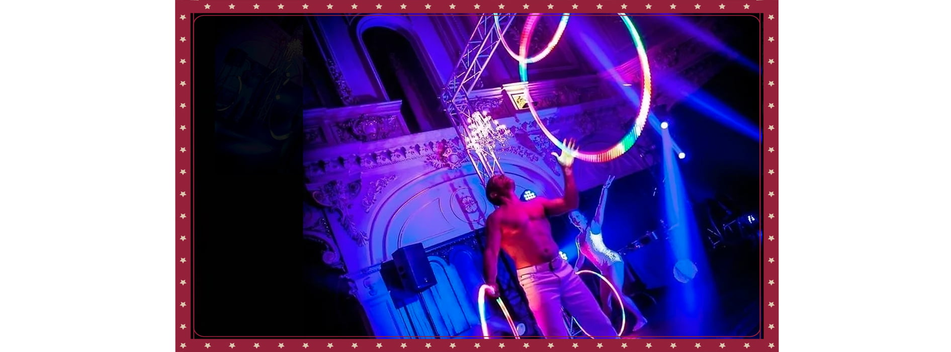 Luminous Hula Hoop circus performance