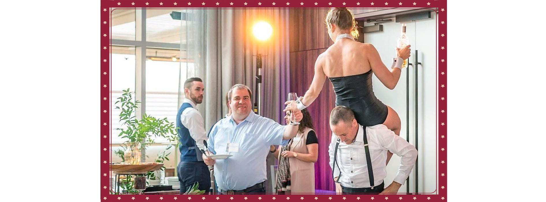 Acrobat Waiters circus performance